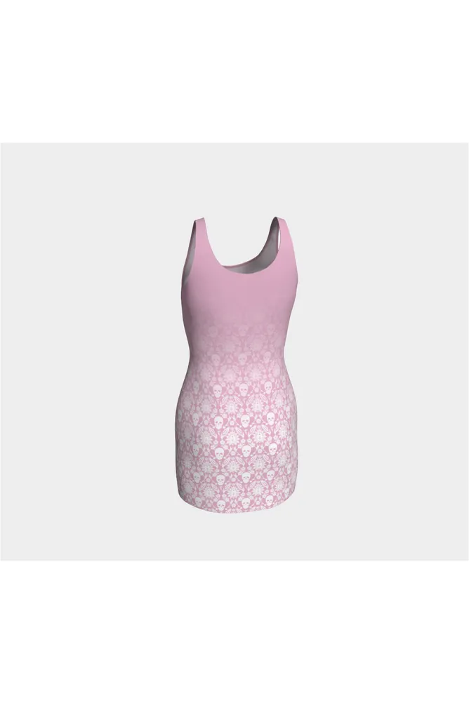 Pink & White Skull Bodycon Dress