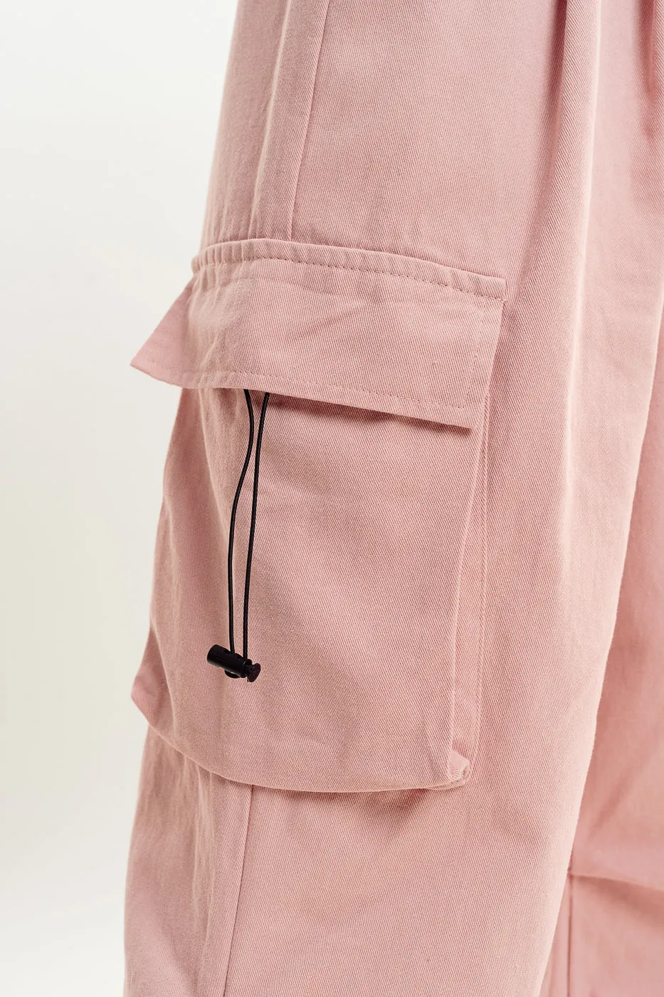 Pink Drawstring Cargo Pant