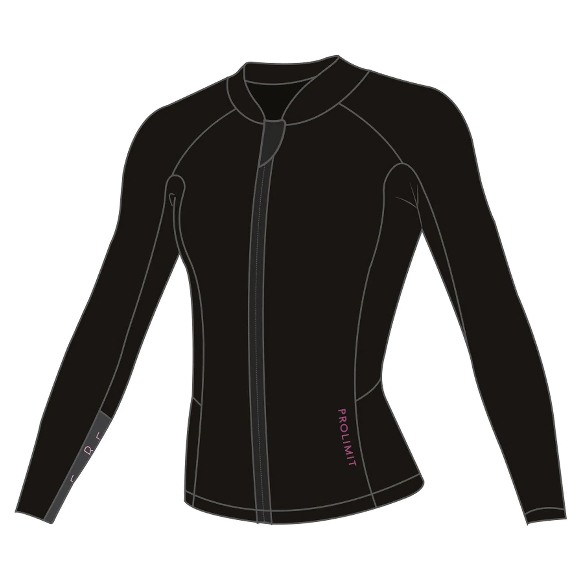 Prolimit Womens Fire Neoprene Top Front Zip Long Sleeve 2Mm