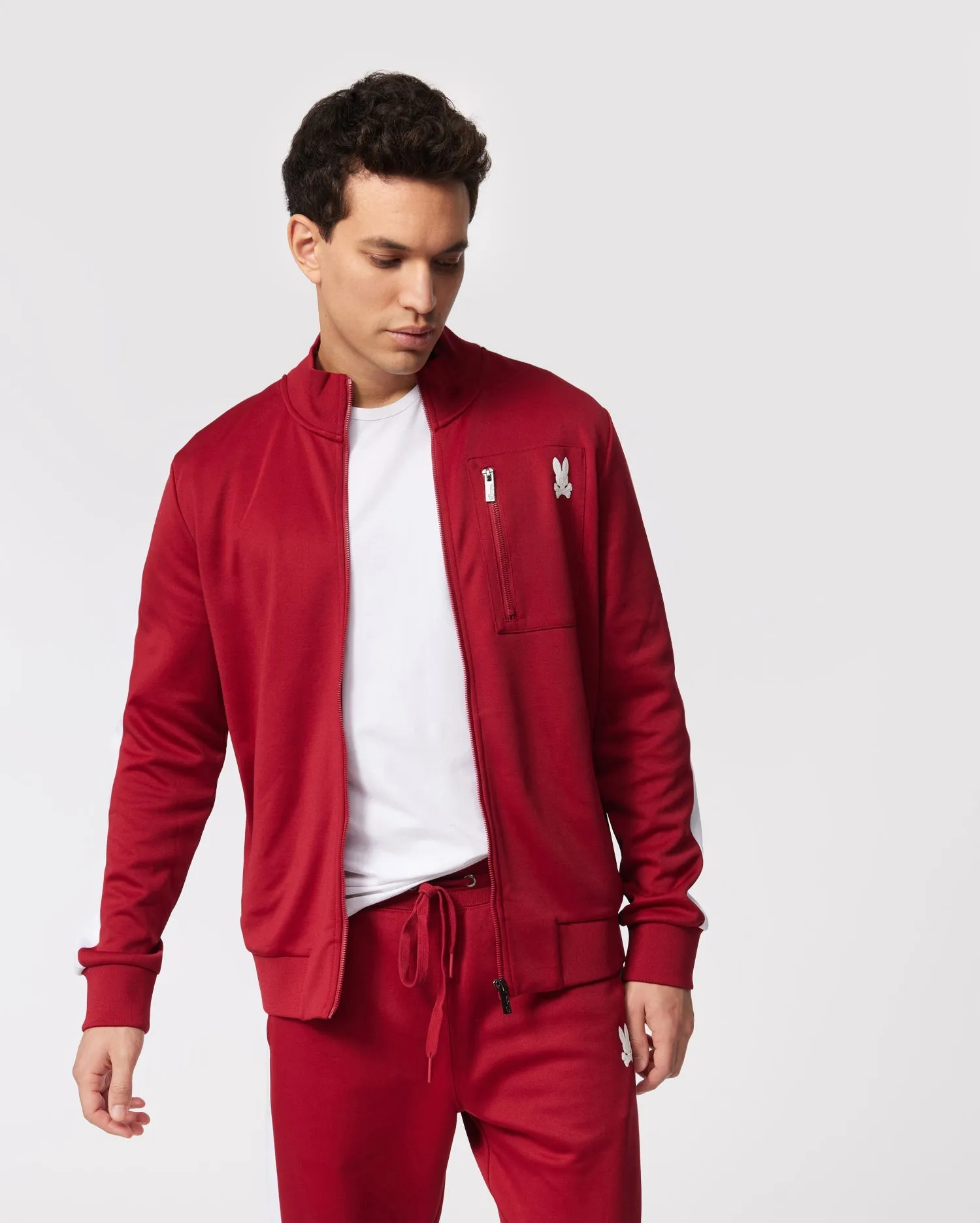 Psycho Bunny Mens Moro Track Jacket - Rio Red