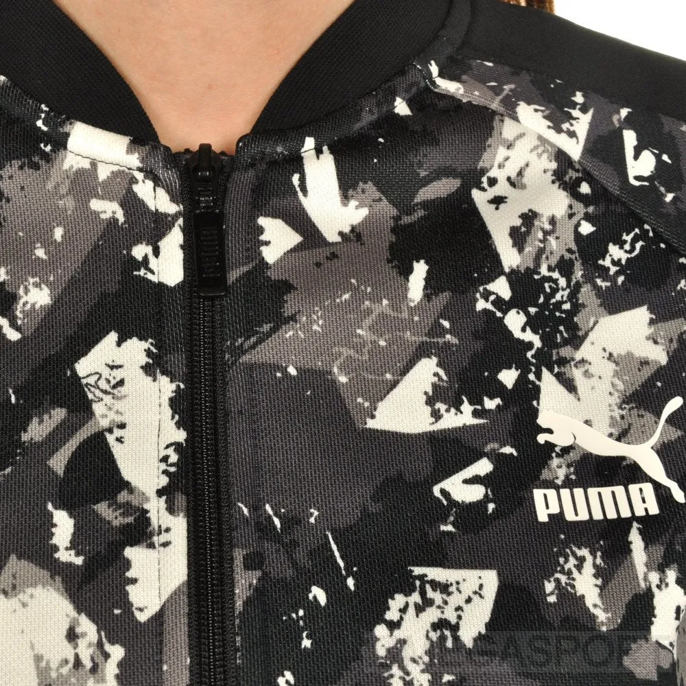 Puma Classics All Over Print Archive T7 Women's Track Jacket Black