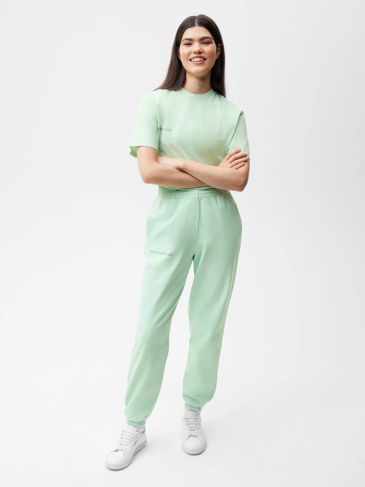 Re-Color Track Pants—aloe green