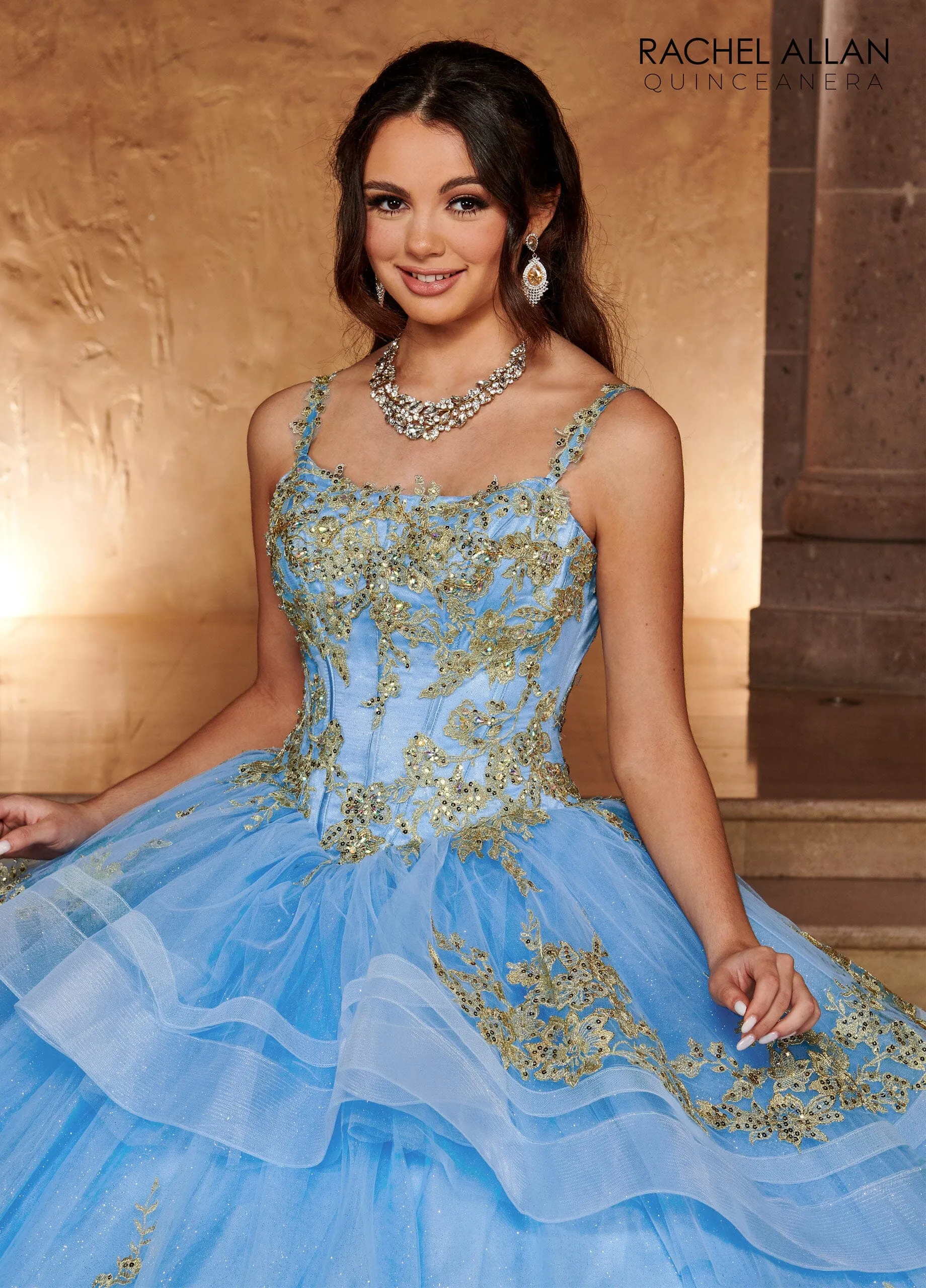 Sleeveless Layered Quinceanera Dress by Rachel Allan RQ2169