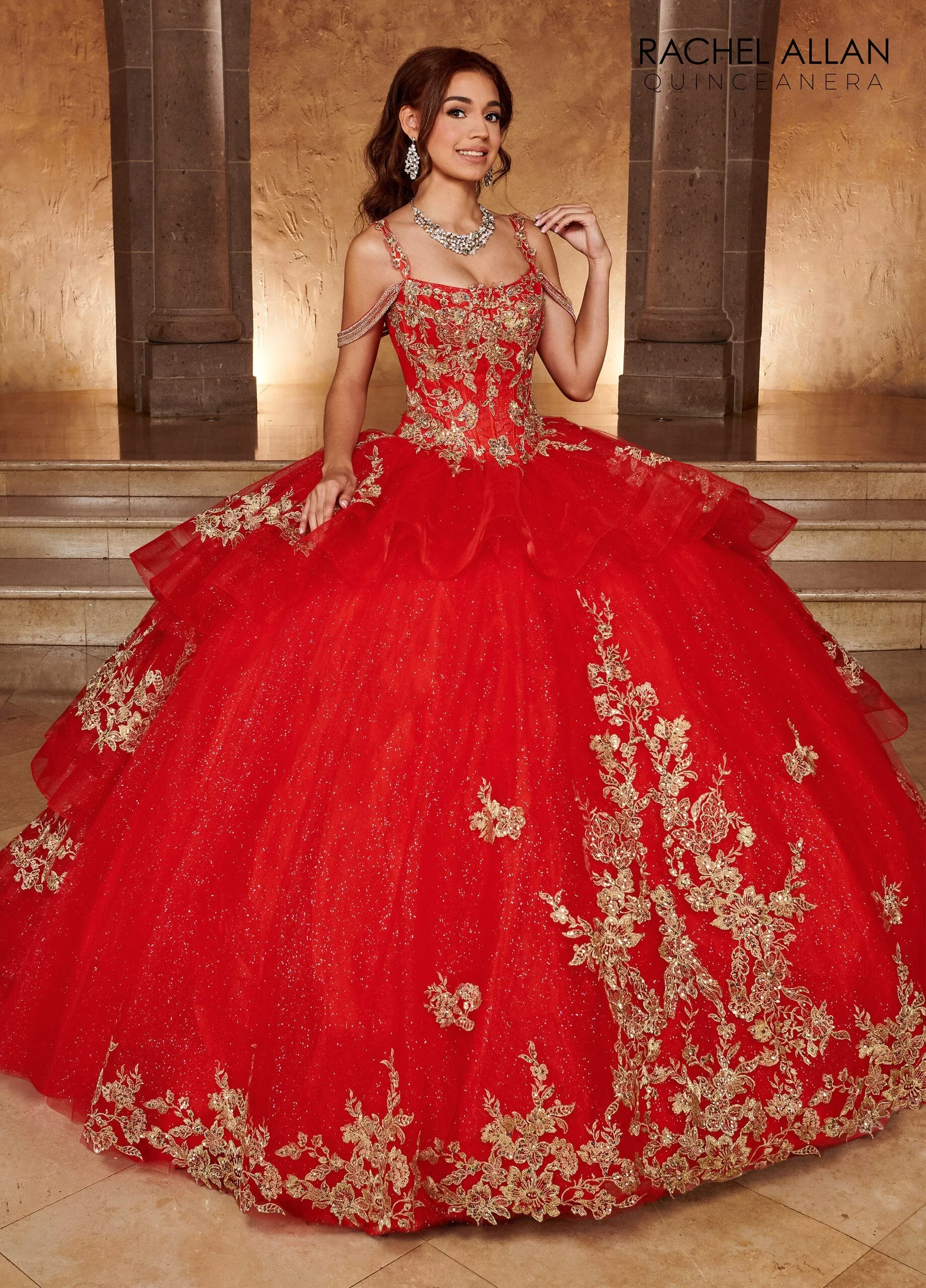 Sleeveless Layered Quinceanera Dress by Rachel Allan RQ2169