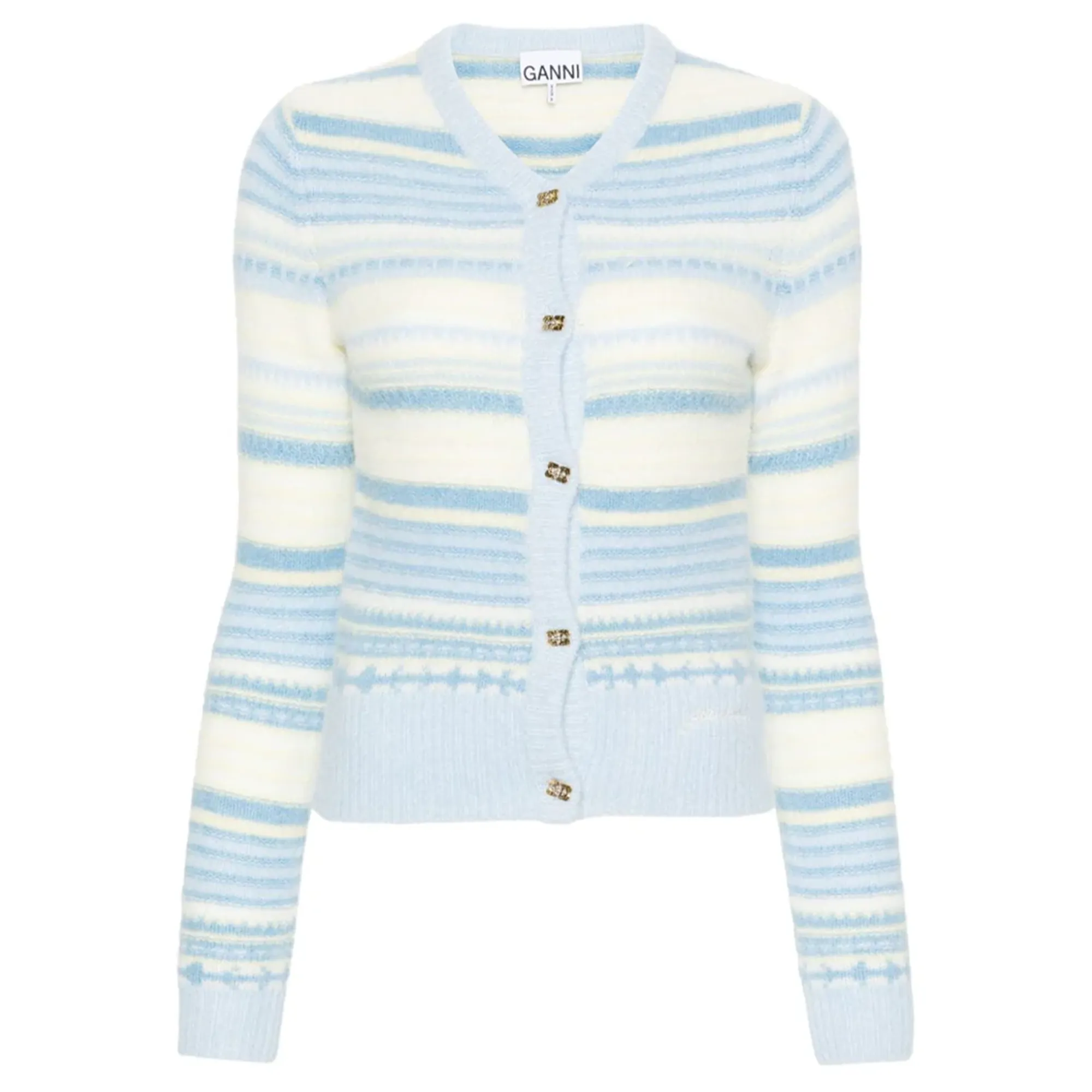 Soft Wool Stripe Cardigan