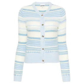 Soft Wool Stripe Cardigan