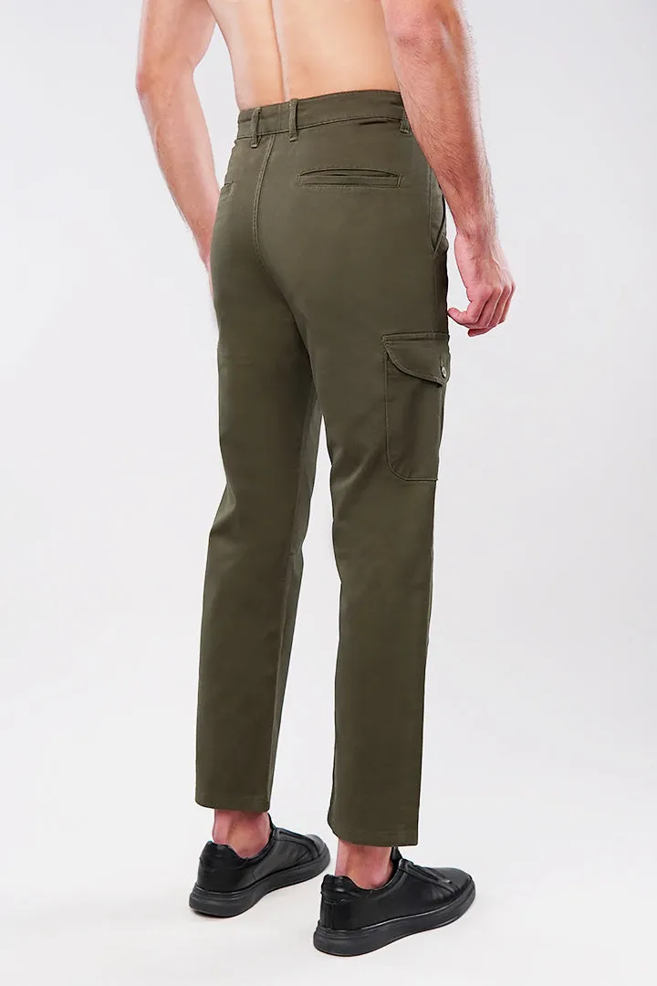 Straight Cargo Pants - Army Green