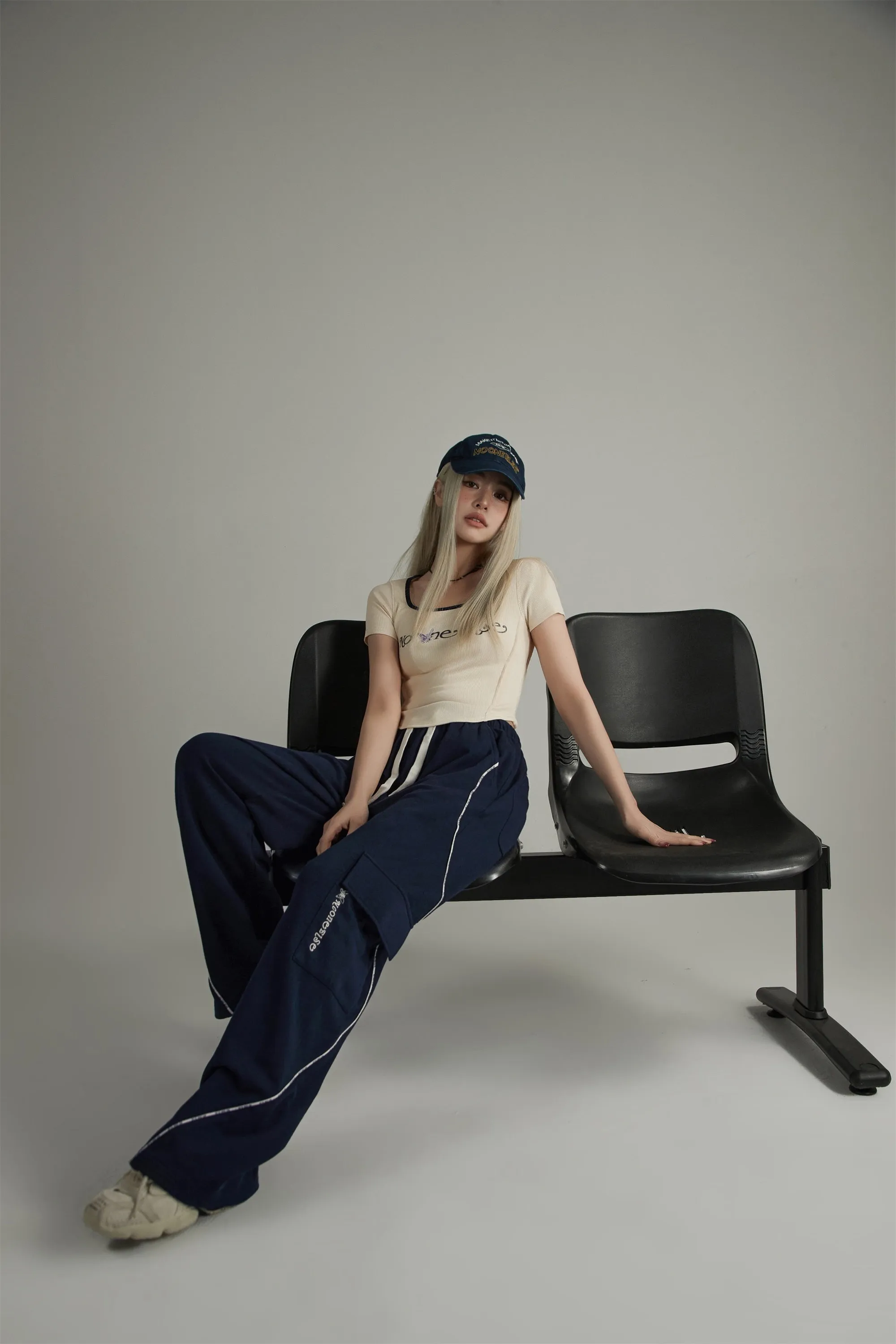 String Cargo Wide Pants