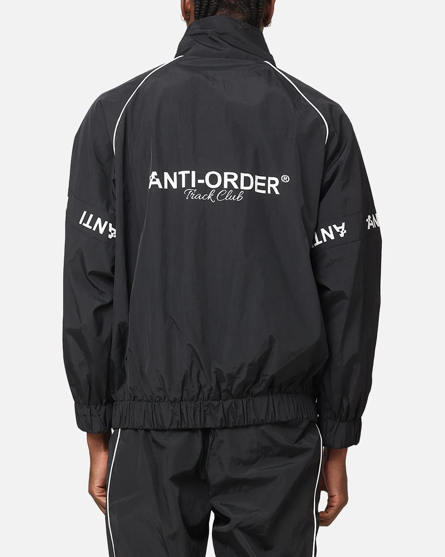 The Anti Order Track Club Windbreaker Jacket Black/Grey