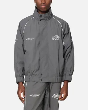 The Anti Order Track Club Windbreaker Jacket Dark Grey/Grey