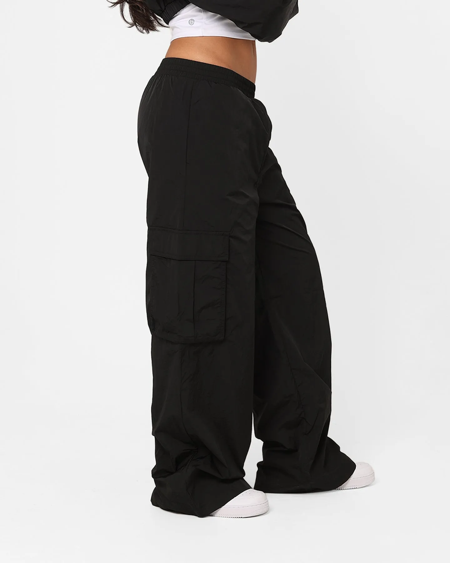 Tommy Jeans Women's Claire High Rise Wide Track Pants Black