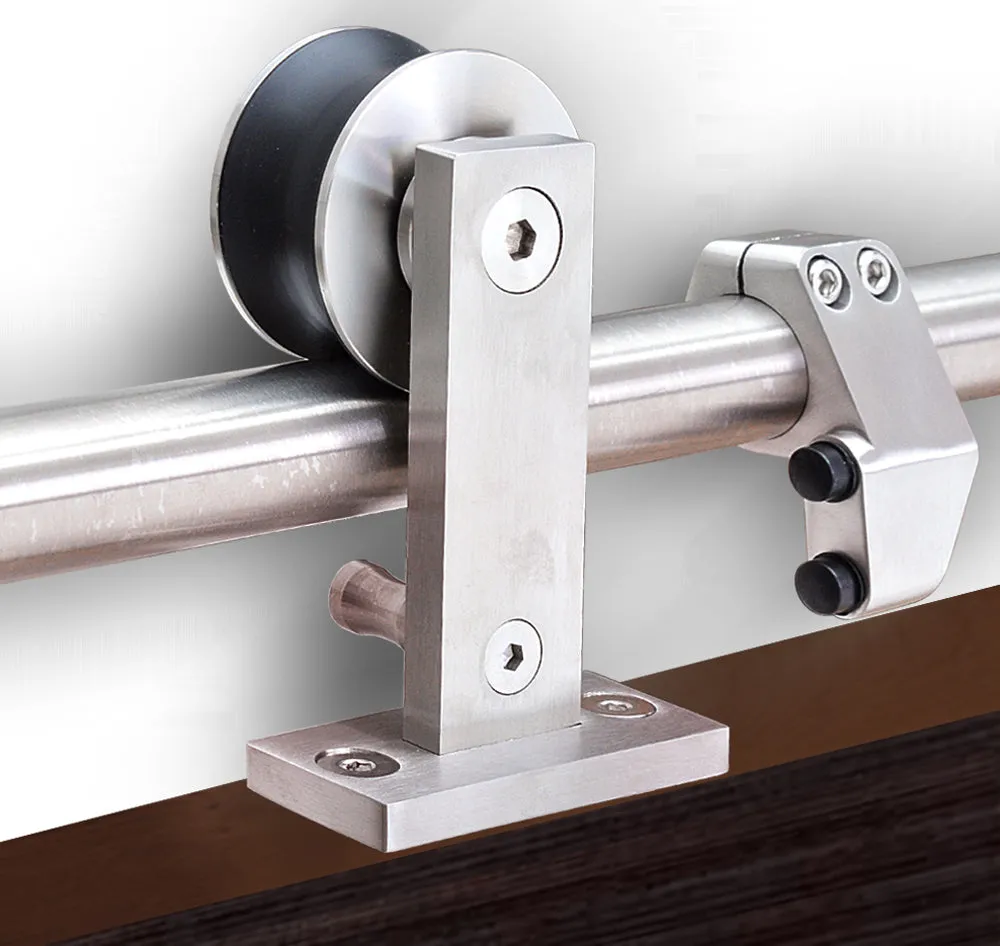 Top Mount Stainless Steel Barn Style Sliding Door Track and Hardware Set