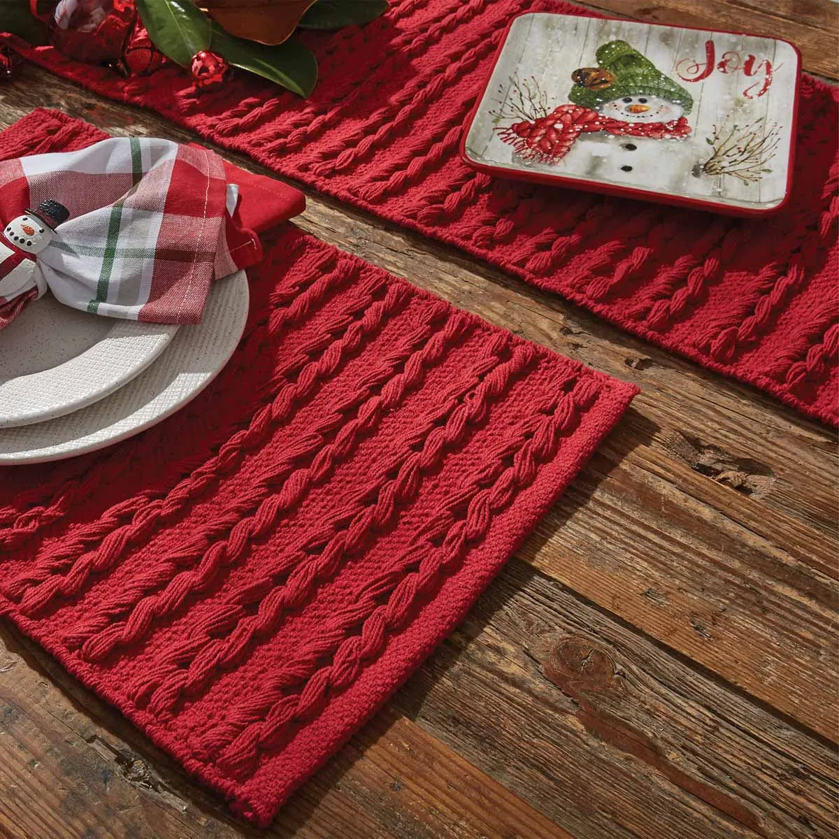 Winter Magic Table Runners - Scarf Red 36"L Park Designs